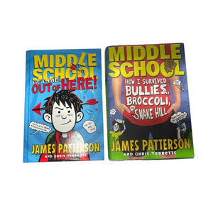 James Patterson Middle School Series Lot of 2 - Books 2 & 4 Hardcover -LIKE NEW